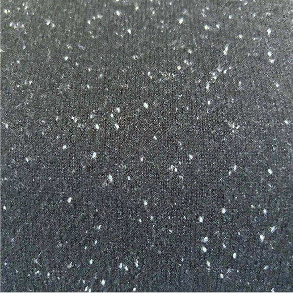 Monrow Neps Black Speckled 100% Cashmere Sweater Mock Neck Fall Cozycore Medium - Picture 8 of 10